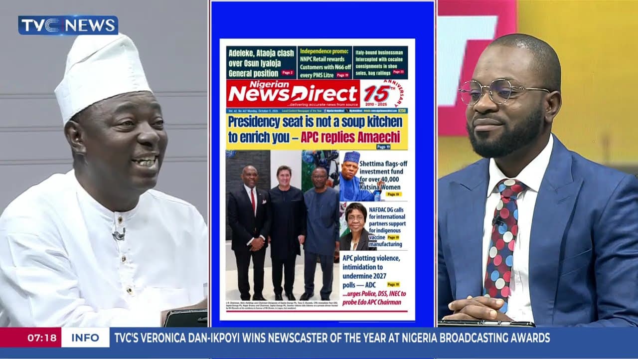 TVC Newspaper Review: APC Govs. Set To Kick Off Campaigns, Says Uzodimma
