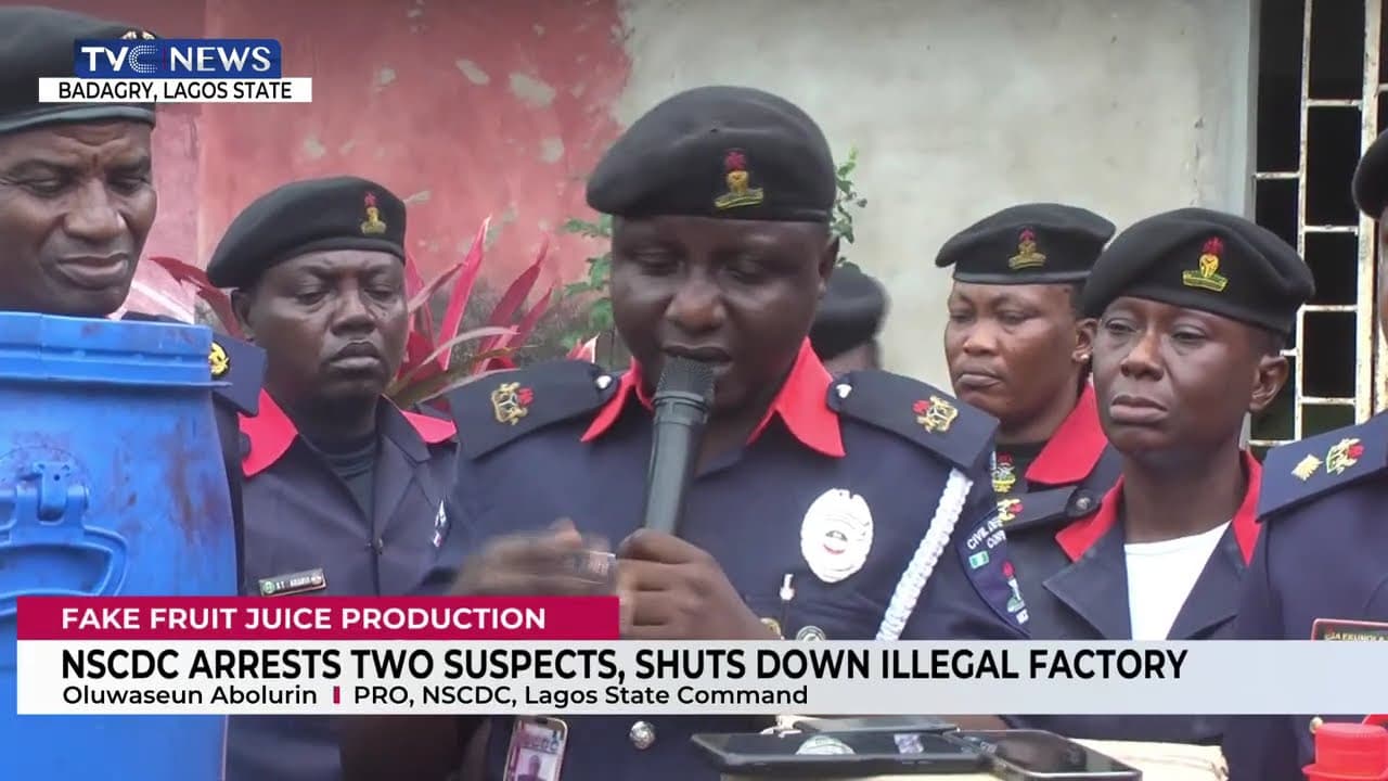 NSCDC Arrests Two Suspects Over Fake Juice Production, Shuts Down Illegal Factory
