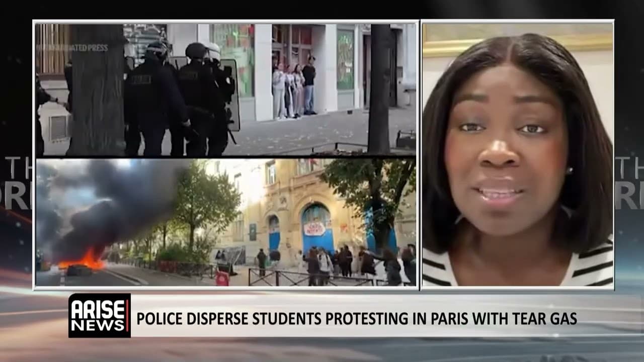 Police Disperse Students Protesting In Paris With Tear Gas - Olarinoye