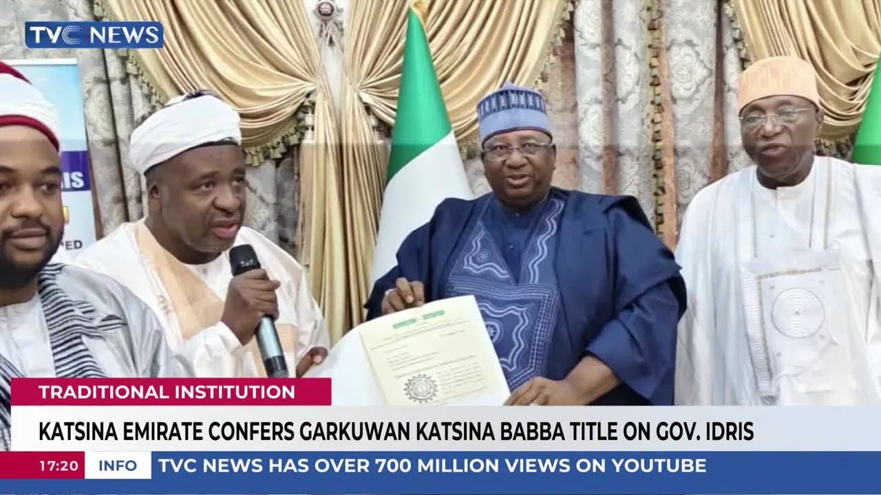 Katsina Emirate Confers Garkuwan Katsina Babba Title on Gov. Idris