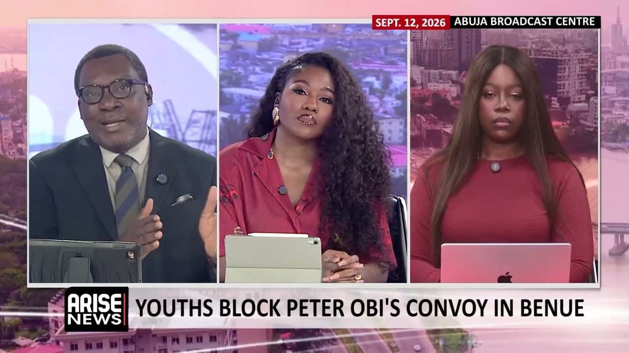 The Morning Show: Youths Block Peter Obi’s Convoy In Benue