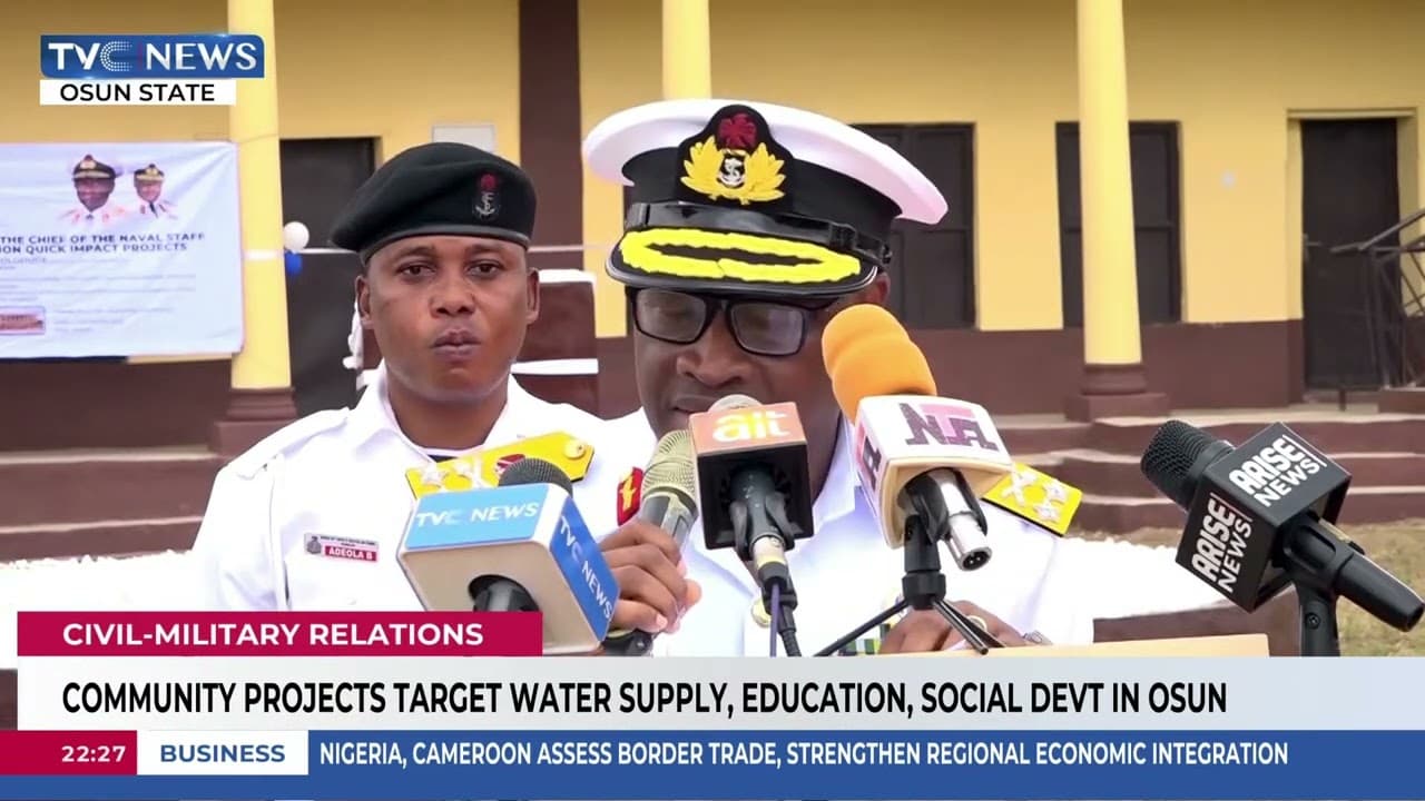 Nigerian Navy Inaugurates Borehole, Renovated Classroom In Modakeke, Osun