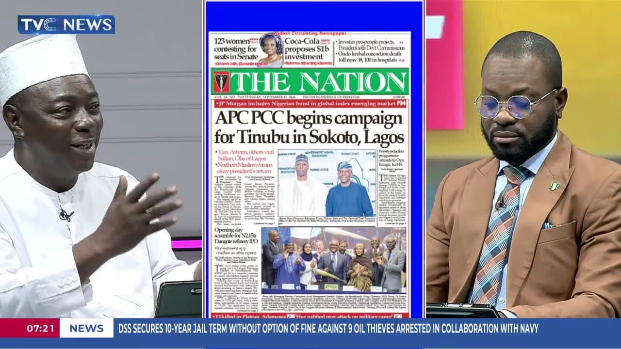 TVC Newspaper Review: APC PCC Begins Campaign For Tinubu In Sokoto, Lagos
