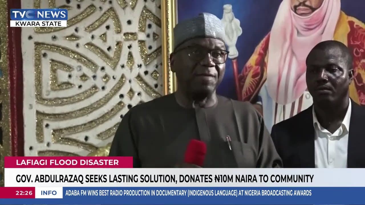 Gov. AbdulRazaq Seeks Lasting Solution to Flooding, Donates N10m to Community