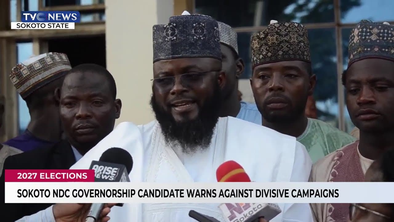 Sokoto NDC Governorship Candidate Warns Against Divisive Campaigns