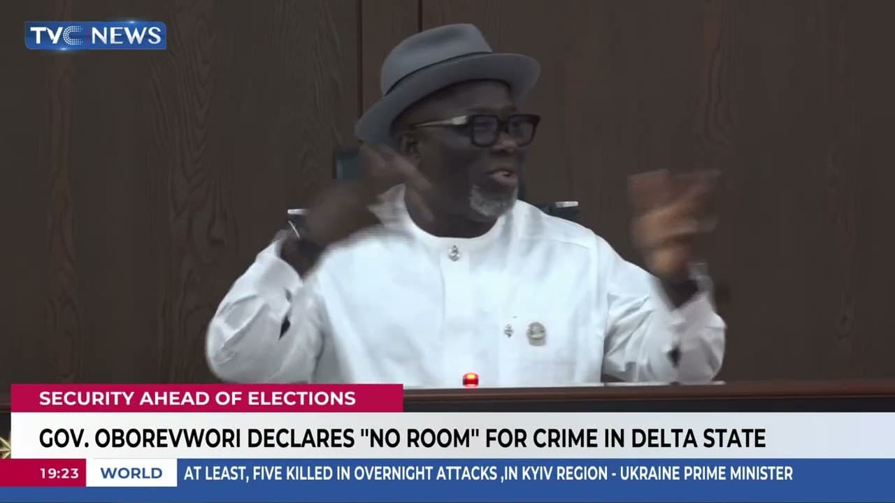 Gov. Oborevwori Declares "No Room" For Crime In Delta State