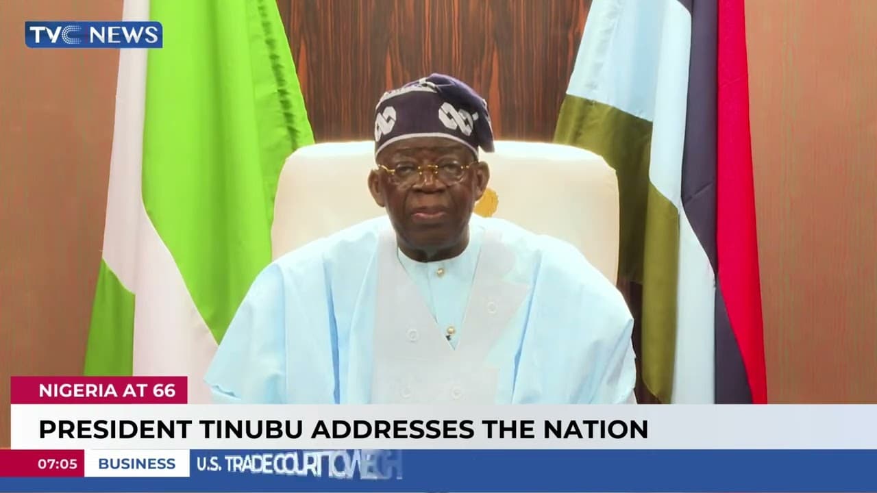 Nigeria At 66: Our Founding Fathers did not Merely Struggle For Flag - President Tinubu
