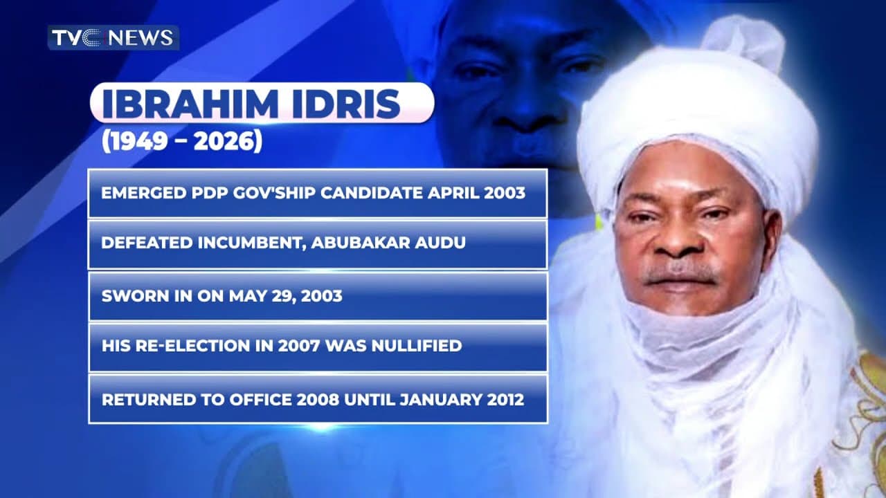 President Tinubu Mourns Former Kogi Governor Ibrahim Idris, Says Death A Loss To Nigeria