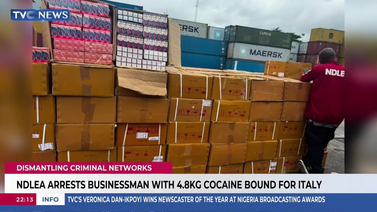NDLEA Arrests Businessman With 4.8kg of Cocaine Bound for Italy