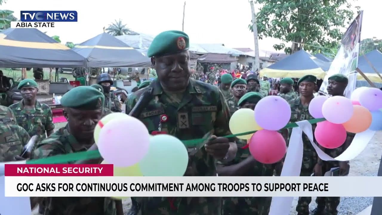 GOC 82 Div. Inaugurates Accommodation Facility For Soldiers At 144 Battalion