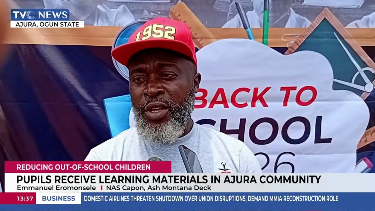 Pupils Receive Learning Materials In Ajura Community, Lagos