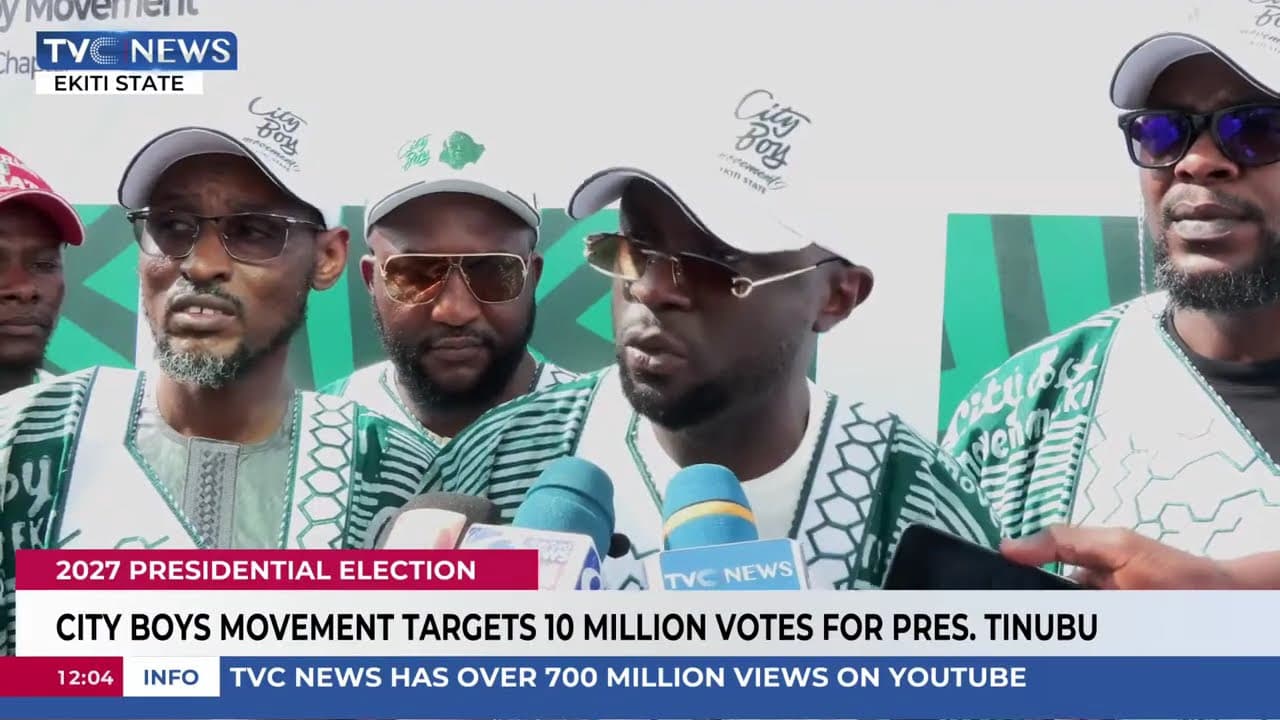 City Boys Movement Targets 10 Million Votes For Pres. Tinubu